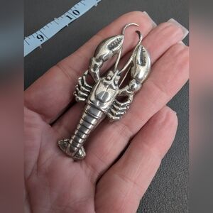 Vintage Sterling Silver Lobster Brooch